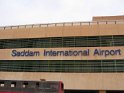 Saddam Int'l Airport sign before…